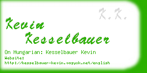 kevin kesselbauer business card